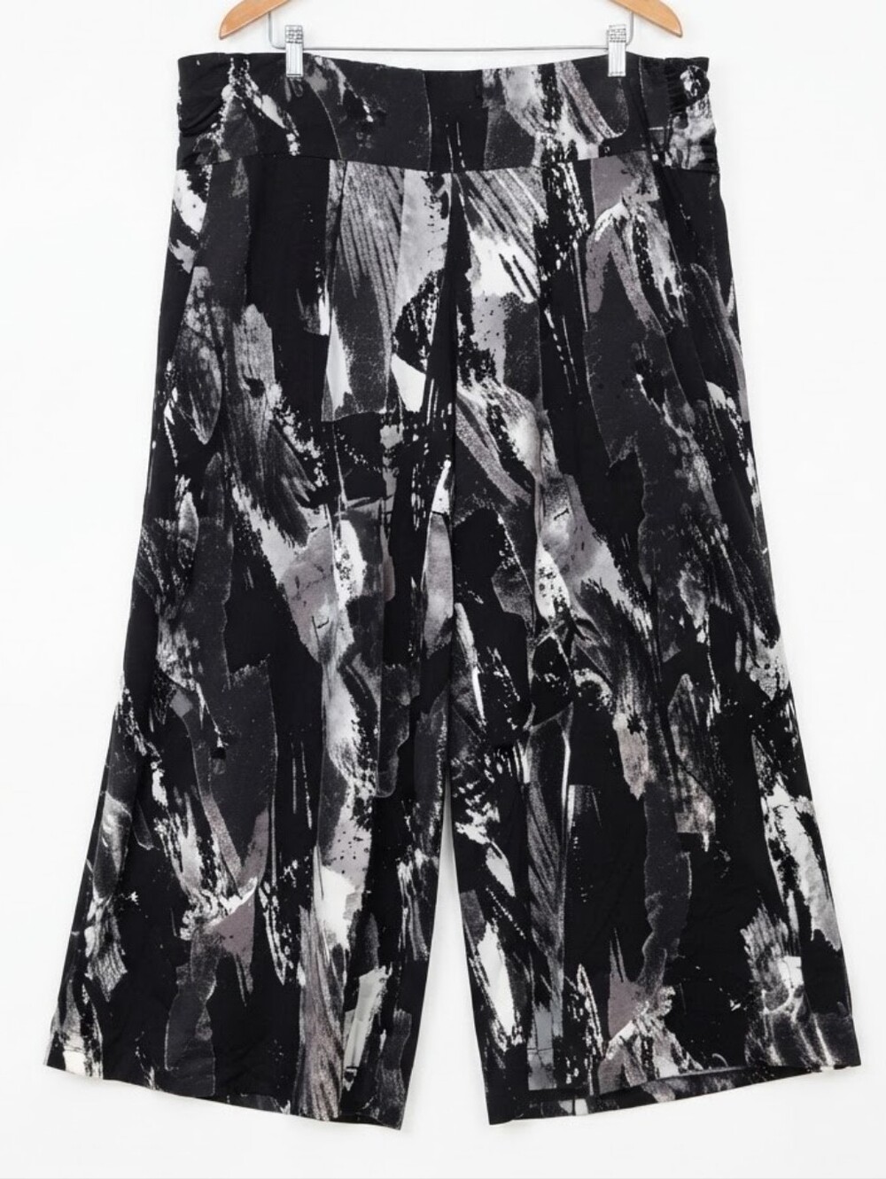 Addition Elle Abstract Print Wide Leg Culottes Gaucho Pants Womens Plus Size 3X